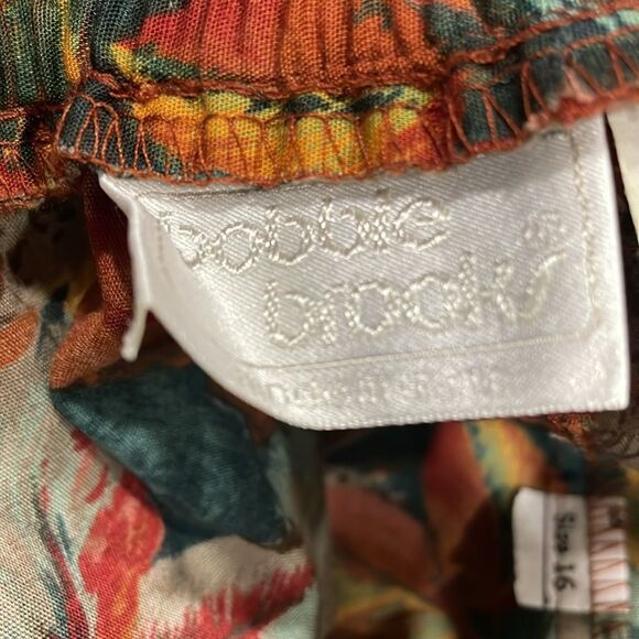 Vintage‎ Bobbie Brooks Women’s Full Button Fall Harvest Pleated Maxi Sz 16 - Picture 7 of 10